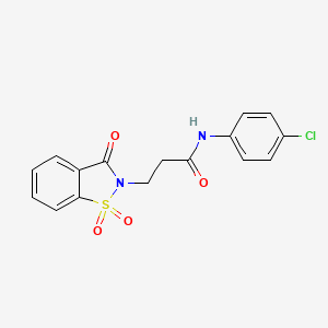 N-(4-chlorophenyl)-3-(1,1-dioxido-3-oxo-1,2-benzisothiazol-2(3H)-yl)propanamide