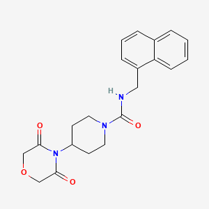 molecular formula C21H23N3O4 B2866362 4-(3,5-Dioxomorpholin-4-yl)-N-(naphthalen-1-ylmethyl)piperidine-1-carboxamide CAS No. 2309751-92-4
