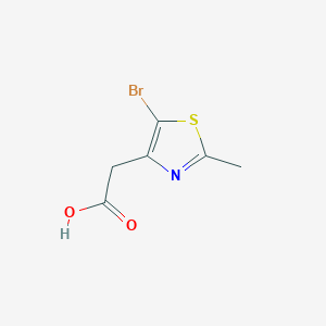 molecular formula C6H6BrNO2S B2866367 2-(5-Bromo-2-methyl-1,3-thiazol-4-yl)acetic acid CAS No. 1383141-39-6