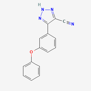 4-(3-phenoxyphenyl)-1H-1,2,3-triazole-5-carbonitrile