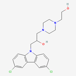 1-(3,6-Dichlorocarbazol-9-yl)-3-[4-(2-hydroxyethyl)piperazin-1-yl]propan-2-ol