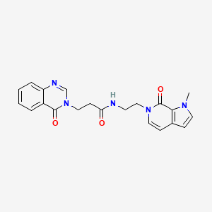 N-(2-(1-methyl-7-oxo-1H-pyrrolo[2,3-c]pyridin-6(7H)-yl)ethyl)-3-(4-oxoquinazolin-3(4H)-yl)propanamide