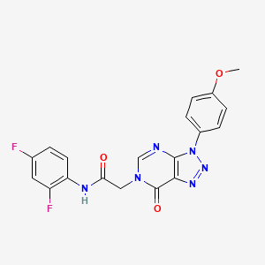 molecular formula C19H14F2N6O3 B2866386 N-(2,4-difluorophenyl)-2-(3-(4-methoxyphenyl)-7-oxo-3H-[1,2,3]triazolo[4,5-d]pyrimidin-6(7H)-yl)acetamide CAS No. 847386-90-7