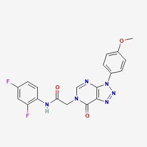 molecular formula C19H14F2N6O3 B2866386 N-(2,4-二氟苯基)-2-(3-(4-甲氧基苯基)-7-氧代-3H-[1,2,3]三唑并[4,5-d]嘧啶-6(7H)-基)乙酰胺 CAS No. 847386-90-7