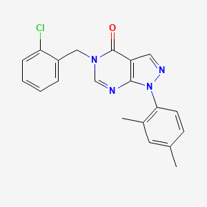 5-[(2-Chlorophenyl)methyl]-1-(2,4-dimethylphenyl)pyrazolo[3,4-d]pyrimidin-4-one