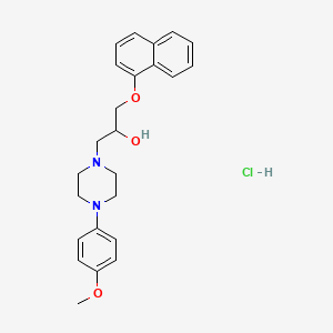 molecular formula C24H30Cl2N2O3 B2866388 1-[4-(4-Methoxyphenyl)piperazin-1-YL]-3-(naphthalen-1-yloxy)propan-2-OL dihydrochloride CAS No. 57149-09-4