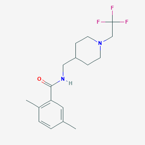 molecular formula C17H23F3N2O B2866390 2,5-Dimethyl-N-[[1-(2,2,2-trifluoroethyl)piperidin-4-yl]methyl]benzamide CAS No. 2320884-77-1