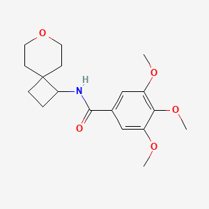 3,4,5-trimethoxy-N-(7-oxaspiro[3.5]nonan-1-yl)benzamide