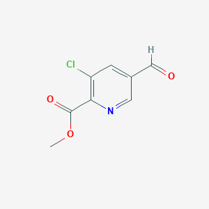 molecular formula C8H6ClNO3 B2866401 Methyl 3-chloro-5-formylpicolinate CAS No. 1260671-33-7