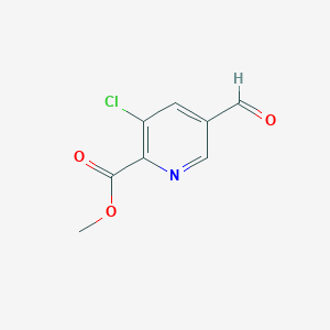 molecular formula C8H6ClNO3 B2866401 3-氯-5-甲酰基吡啶甲酸甲酯 CAS No. 1260671-33-7