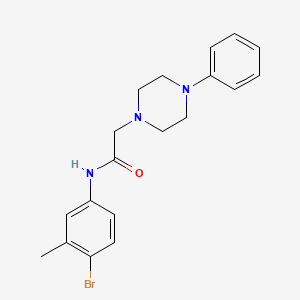 molecular formula C19H22BrN3O B2866406 N-(4-bromo-3-methylphenyl)-2-(4-phenylpiperazin-1-yl)acetamide CAS No. 882080-82-2