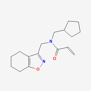 N-(Cyclopentylmethyl)-N-(4,5,6,7-tetrahydro-1,2-benzoxazol-3-ylmethyl)prop-2-enamide