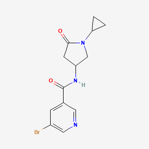 5-bromo-N-(1-cyclopropyl-5-oxopyrrolidin-3-yl)nicotinamide