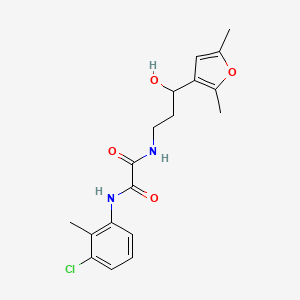 N1-(3-chloro-2-methylphenyl)-N2-(3-(2,5-dimethylfuran-3-yl)-3-hydroxypropyl)oxalamide