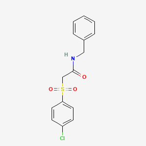 molecular formula C15H14ClNO3S B2866420 N-benzyl-2-(4-chlorophenyl)sulfonylacetamide CAS No. 895467-58-0