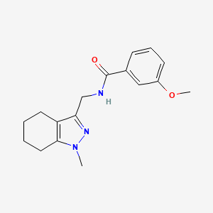 molecular formula C17H21N3O2 B2866423 3-methoxy-N-((1-methyl-4,5,6,7-tetrahydro-1H-indazol-3-yl)methyl)benzamide CAS No. 1448125-33-4