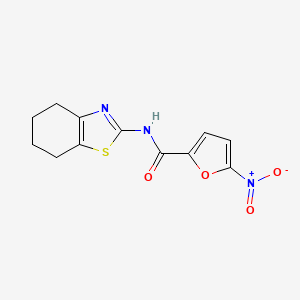 molecular formula C12H11N3O4S B2866426 5-nitro-N-(4,5,6,7-tetrahydrobenzo[d]thiazol-2-yl)furan-2-carboxamide CAS No. 908528-40-5