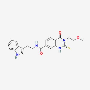 N-[2-(1H-indol-3-yl)ethyl]-3-(2-methoxyethyl)-4-oxo-2-sulfanylidene-1H-quinazoline-7-carboxamide