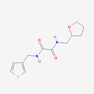 molecular formula C12H16N2O3S B2866438 N1-((tetrahydrofuran-2-yl)methyl)-N2-(thiophen-3-ylmethyl)oxalamide CAS No. 1251638-93-3