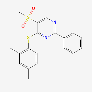 4-[(2,4-Dimethylphenyl)sulfanyl]-5-(methylsulfonyl)-2-phenylpyrimidine