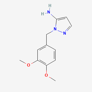 molecular formula C12H15N3O2 B2866445 1-(3,4-dimethoxybenzyl)-1H-pyrazol-5-amine CAS No. 956353-25-6