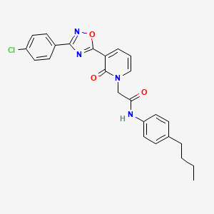 N-(4-butylphenyl)-2-(3-(3-(4-chlorophenyl)-1,2,4-oxadiazol-5-yl)-2-oxopyridin-1(2H)-yl)acetamide