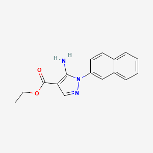 molecular formula C16H15N3O2 B2866451 ethyl 5-amino-1-(naphthalen-2-yl)-1H-pyrazole-4-carboxylate CAS No. 1955498-98-2