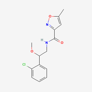 molecular formula C14H15ClN2O3 B2866453 N-(2-(2-chlorophenyl)-2-methoxyethyl)-5-methylisoxazole-3-carboxamide CAS No. 1788847-57-3