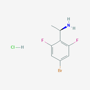 molecular formula C8H9BrClF2N B2866461 (R)-1-(4-溴-2,6-二氟苯基)乙-1-胺盐酸盐 CAS No. 2460740-58-1