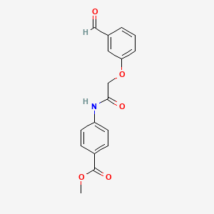 molecular formula C17H15NO5 B2866462 4-[[2-(3-甲酰苯氧基)乙酰]氨基]苯甲酸甲酯 CAS No. 887357-29-1