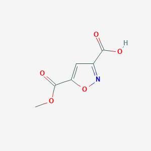 molecular formula C6H5NO5 B2866463 5-(Methoxycarbonyl)-1,2-oxazole-3-carboxylic acid CAS No. 1519880-49-9