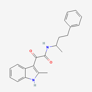 molecular formula C21H22N2O2 B2866468 2-(2-methyl-1H-indol-3-yl)-2-oxo-N-(4-phenylbutan-2-yl)acetamide CAS No. 852369-00-7