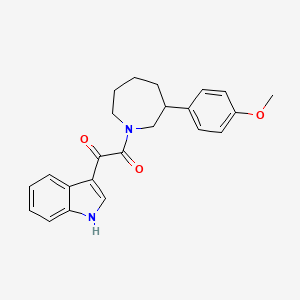 molecular formula C23H24N2O3 B2866472 1-(1H-吲哚-3-基)-2-[3-(4-甲氧基苯基)氮杂环戊-1-基]乙烷-1,2-二酮 CAS No. 1797027-28-1