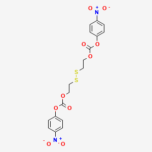molecular formula C18H16N2O10S2 B2866475 Bis[2-(4-nitrophenoxycarbonyloxy)ethyl] persulfide CAS No. 1435972-52-3
