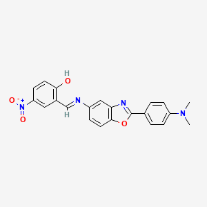2-([2-(4-Dimethylamino-phenyl)-benzooxazol-5-yl-imino]-methyl)-4-nitro-phenol