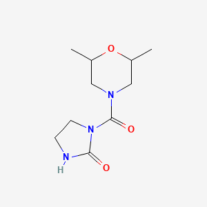 molecular formula C10H17N3O3 B2866485 1-(2,6-Dimethylmorpholine-4-carbonyl)imidazolidin-2-one CAS No. 877777-16-7