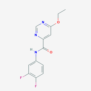 molecular formula C13H11F2N3O2 B2866488 N-(3,4-difluorophenyl)-6-ethoxypyrimidine-4-carboxamide CAS No. 2034634-18-7