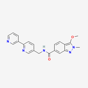 molecular formula C21H19N5O2 B2866493 N-([2,3'-bipyridin]-5-ylmethyl)-3-methoxy-2-methyl-2H-indazole-6-carboxamide CAS No. 2034448-95-6