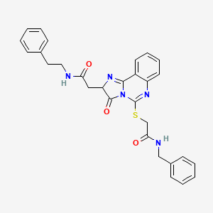 N-benzyl-2-((3-oxo-2-(2-oxo-2-(phenethylamino)ethyl)-2,3-dihydroimidazo[1,2-c]quinazolin-5-yl)thio)acetamide