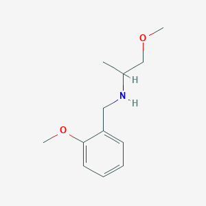 molecular formula C12H19NO2 B2866521 (2-Methoxy-benzyl)-(2-methoxy-1-methyl-ethyl)-amine CAS No. 355818-30-3