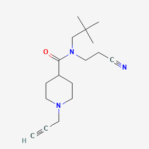 molecular formula C17H27N3O B2866534 N-(2-cyanoethyl)-N-(2,2-dimethylpropyl)-1-(prop-2-yn-1-yl)piperidine-4-carboxamide CAS No. 1333856-63-5