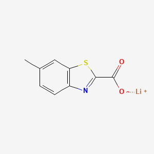 molecular formula C9H6LiNO2S B2866536 锂；6-甲基-1,3-苯并噻唑-2-甲酸盐 CAS No. 2580190-51-6