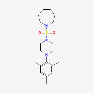 molecular formula C19H31N3O2S B2866541 1-[(4-Mesityl-1-piperazinyl)sulfonyl]azepane CAS No. 825608-09-1