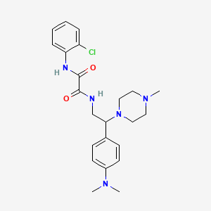 molecular formula C23H30ClN5O2 B2866544 N1-(2-chlorophenyl)-N2-(2-(4-(dimethylamino)phenyl)-2-(4-methylpiperazin-1-yl)ethyl)oxalamide CAS No. 941914-19-8