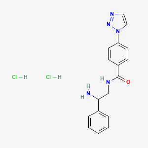 N-(2-Amino-2-phenylethyl)-4-(triazol-1-yl)benzamide;dihydrochloride