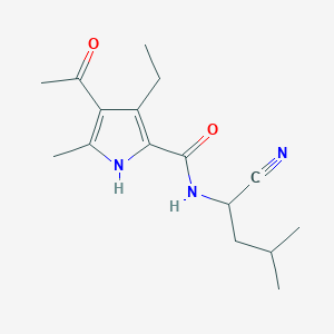 4-acetyl-N-(1-cyano-3-methylbutyl)-3-ethyl-5-methyl-1H-pyrrole-2-carboxamide