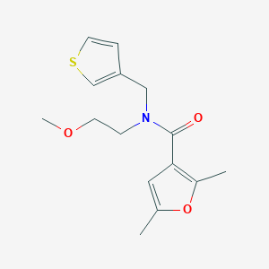 molecular formula C15H19NO3S B2866574 N-(2-methoxyethyl)-2,5-dimethyl-N-(thiophen-3-ylmethyl)furan-3-carboxamide CAS No. 1219911-95-1