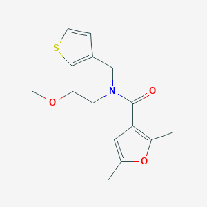 N-(2-methoxyethyl)-2,5-dimethyl-N-(thiophen-3-ylmethyl)furan-3-carboxamide