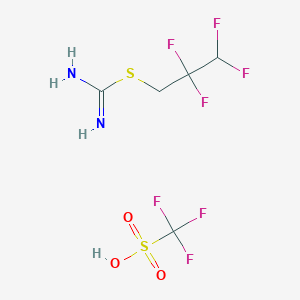 [(2,2,3,3-Tetrafluoropropyl)sulfanyl]methanimidamide; trifluoromethanesulfonic acid