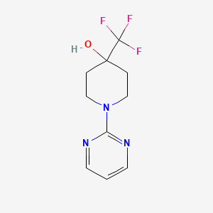 molecular formula C10H12F3N3O B2866583 1-(嘧啶-2-基)-4-(三氟甲基)哌啶-4-醇 CAS No. 2097937-18-1